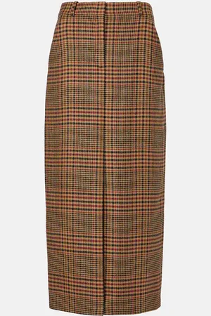 VERONICA BEARD Maxine plaid virgin wool maxi skirt