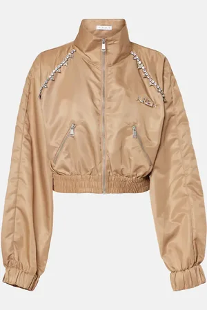 AREA Logo crystal-embellished track jacket