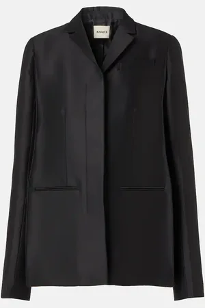 Khaite Crittan wool and silk faille jacket
