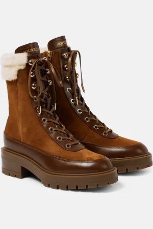 Aquazzura Very Cortina suede lace-up boots