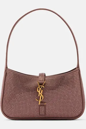 Saint Laurent Le 5 Ã 7 Mini embellished satin shoulder bag