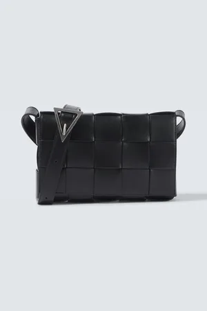 Bottega Veneta Cassette Intreccio leather crossbody bag