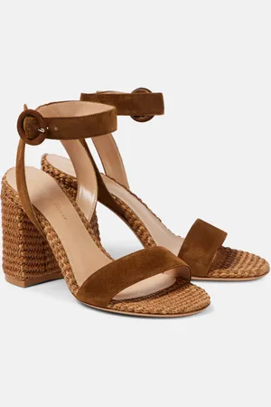 Gianvito Rossi Sue 85 suede-trimmed sandals