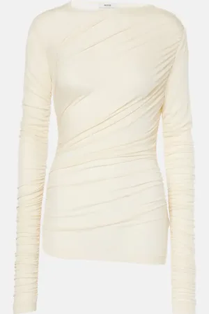 AGOLDE Tania ruched jersey top