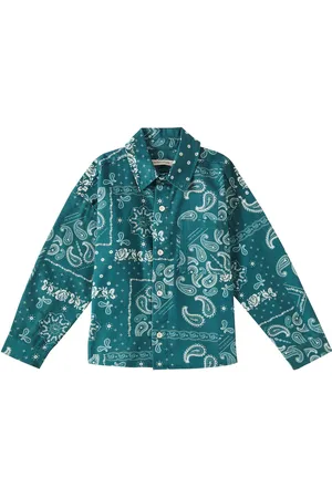 The New Society Paisley printed denim shirt