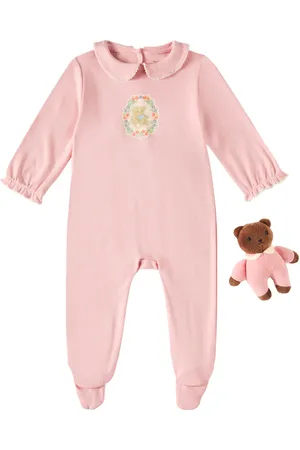 Konges Sløjd Konges SlÃ¸jd Baby Coty cotton onesie and stuffed animal set