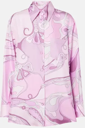 Puccini Orchidee silk twill shirt