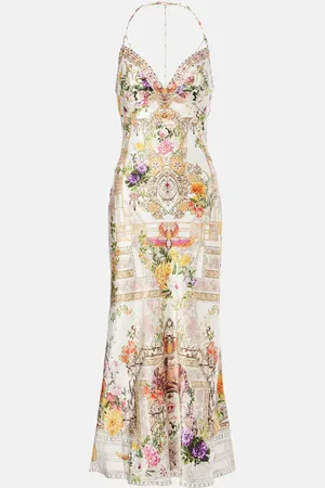 Camilla Chain-detail silk maxi dress
