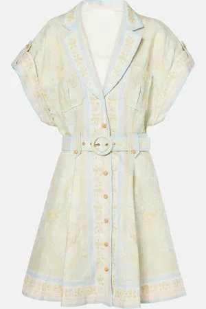 ZIMMERMANN Acacia belted linen shirt dress