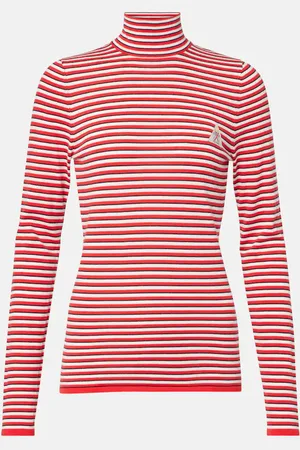 The Upside Raie striped cotton turtleneck top