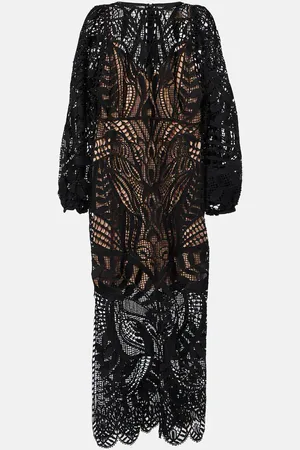Farm Rio Nature guipure lace maxi dress