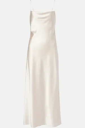 Dorothee Schumacher Sense Of Shine draped silk-blend slip dress