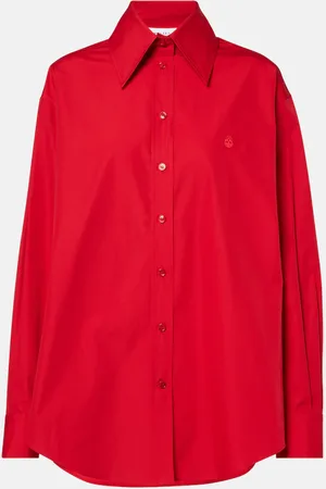 Alexander McQueen Oversized cotton poplin shirt