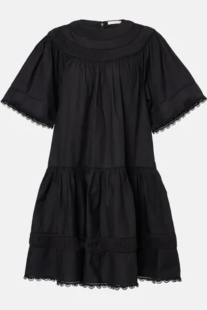 ULLA JOHNSON Scalloped cotton minidress