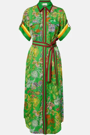 ALÉMAIS AlÃ©mais Fiesta printed belted shirt dress