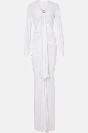 CHRISTOPHER ESBER Embellished gathered jersey gown
