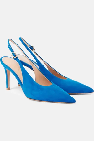 Gianvito Rossi Robbie suede slingback pumps