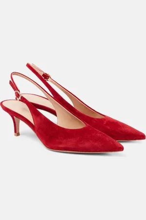 Gianvito Rossi Robbie suede slingback pumps