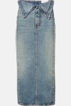 Alexander McQueen Denim midi skirt