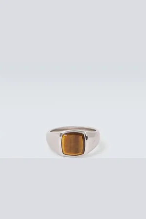 TOM WOOD Kay sterling ring with tigerâs eye