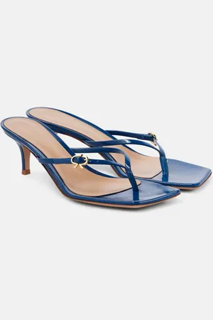 Gianvito Rossi Ribbon patent leather thong sandals