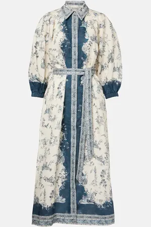 ALÉMAIS AlÃ©mais Casa printed shirt midi dress