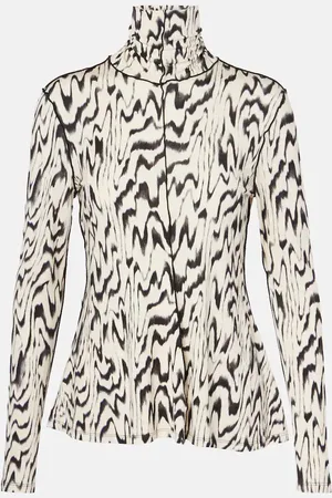 Proenza Schouler Label Audrey printed jersey turtleneck top