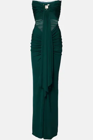CHRISTOPHER ESBER Bezel Quartz cutout strapless jersey gown