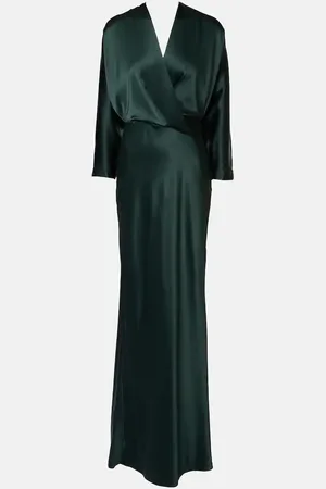 The Sei Silk satin wrap gown