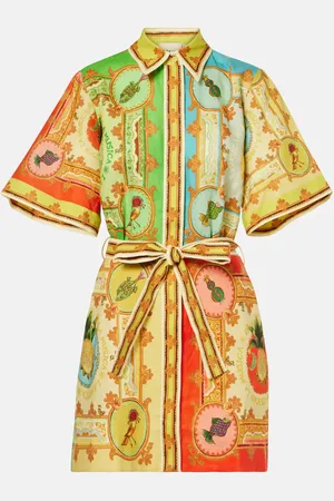 ALÉMAIS AlÃ©mais La Musica printed linen shirt dress