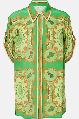 ALÉMAIS AlÃ©mais La Musica printed silk shirt