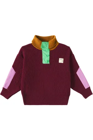 Bobo Choses Colorblocked ribbed-knit sweater