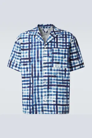 Bottega Veneta Gingham cotton bowling shirt