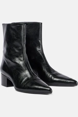 Khaite Andee leather ankle boots