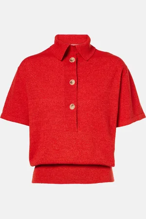 CHRISTOPHER ESBER Linen and silk-blend polo shirt