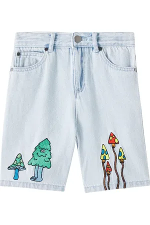 Stella McCartney Embroidered denim shorts