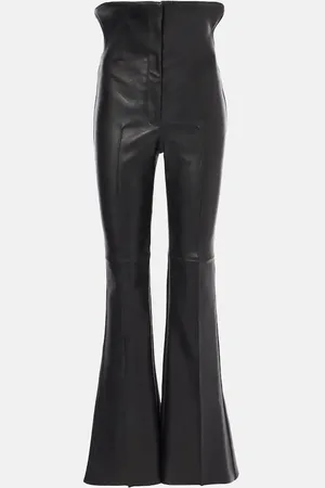 Alexander McQueen High-rise leather pants