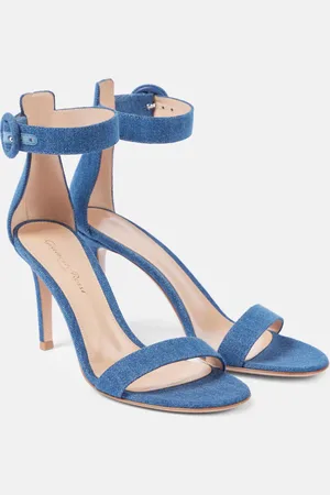 Gianvito Rossi Portofino 85 denim sandals