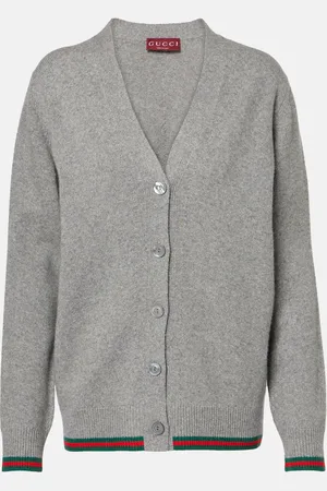 Gucci Web wool and cashmere cardigan