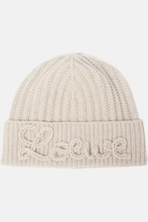 Loewe Logo ribbed-knit wool beanie