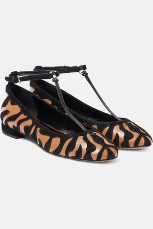 ULLA JOHNSON Polline animal print leather ballet flats