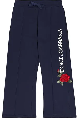 Dolce & Gabbana Rose logo cotton jersey sweatpants