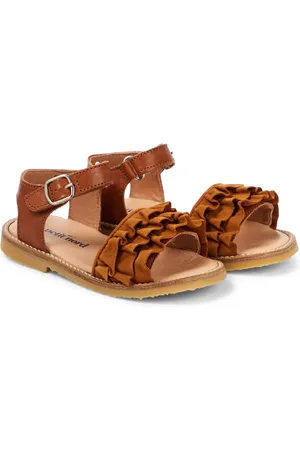 Petit Nord Ruffles leather sandals