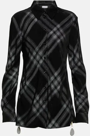Burberry Check velvet shirt