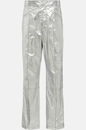 Isabel Marant Anea high-rise coated cotton pants