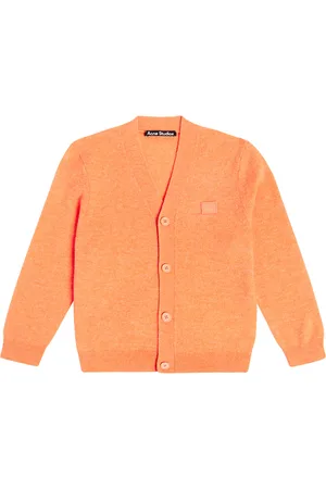 Acne Studios Face Logo V-neck wool cardigan