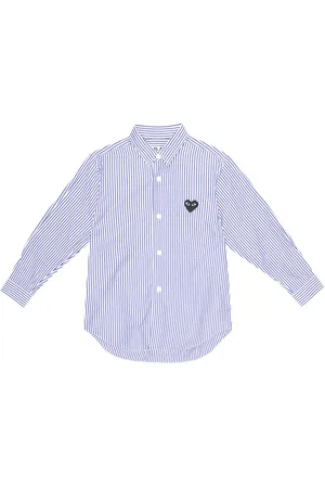Comme des Garçons Comme des GarÃ§ons Play Kids Striped cotton poplin shirt