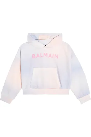 Balmain Logo cotton jersey hoodie