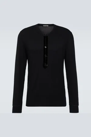 Tom Ford Satin Henley shirt