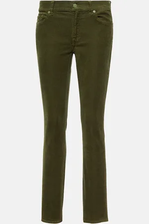 7 for all Mankind Roxanne mid-rise corduroy slim jeans